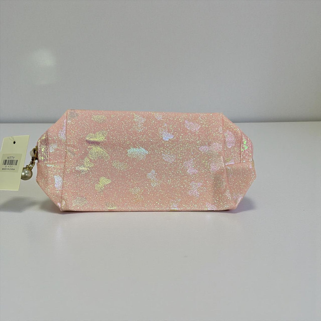 Elegant glittery makeup bags