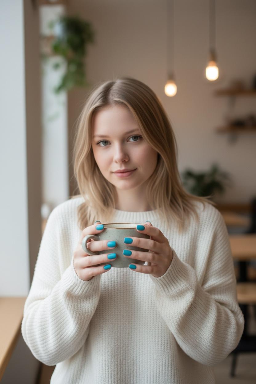 Abou Yousef blue nails