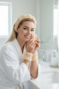 KIKI headband and wristband set for facial cleansing and skincare