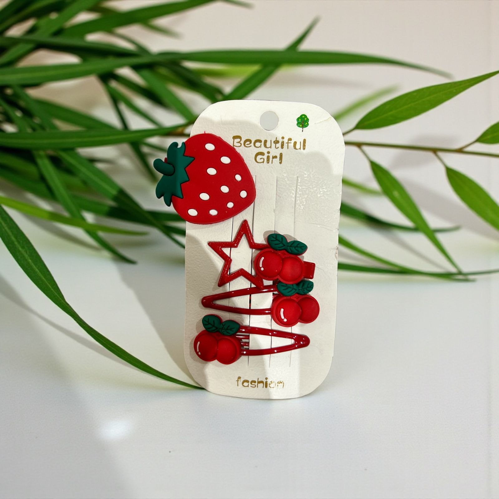 strawberry hair clips