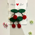 cute cherry shape elastic hair bands for girls