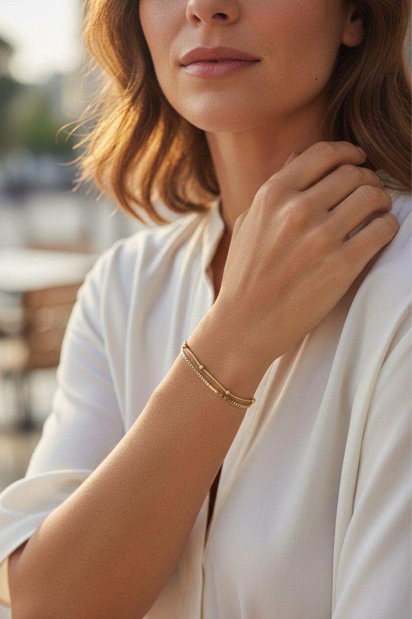 Double gold bracelet