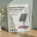 Led Makeup Mirror with touch screen, 3 colors control and storage tray.