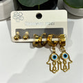 set of gold earring