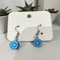 handmade blue lemon earing