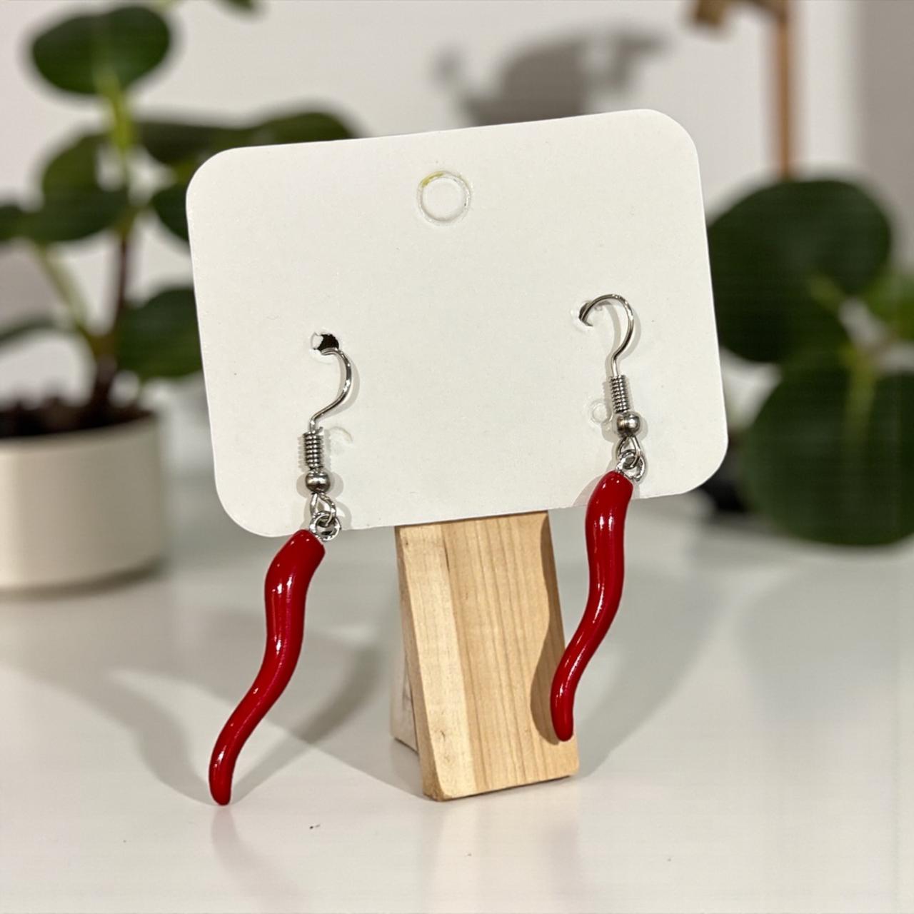 Trendy red pepper earing