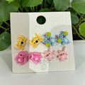set of colorful stitch earing