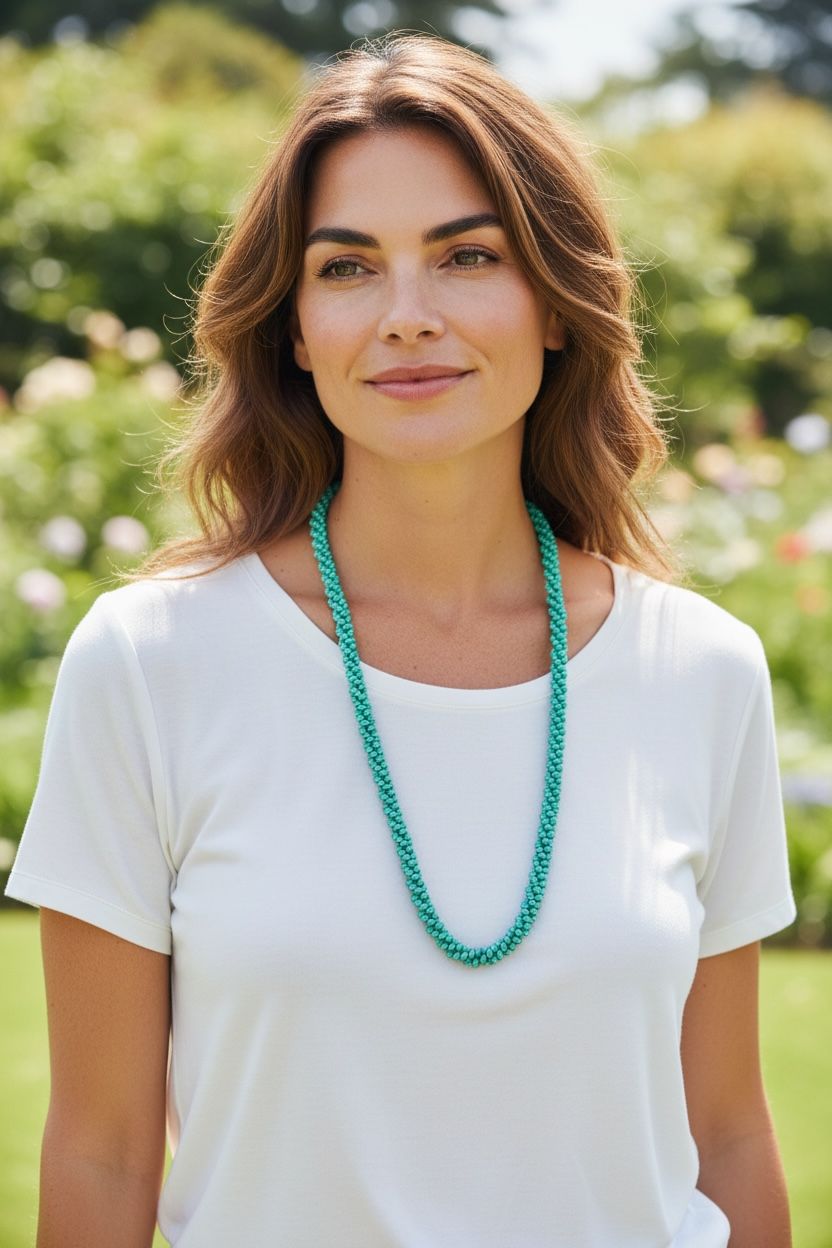 Handmade blue necklace