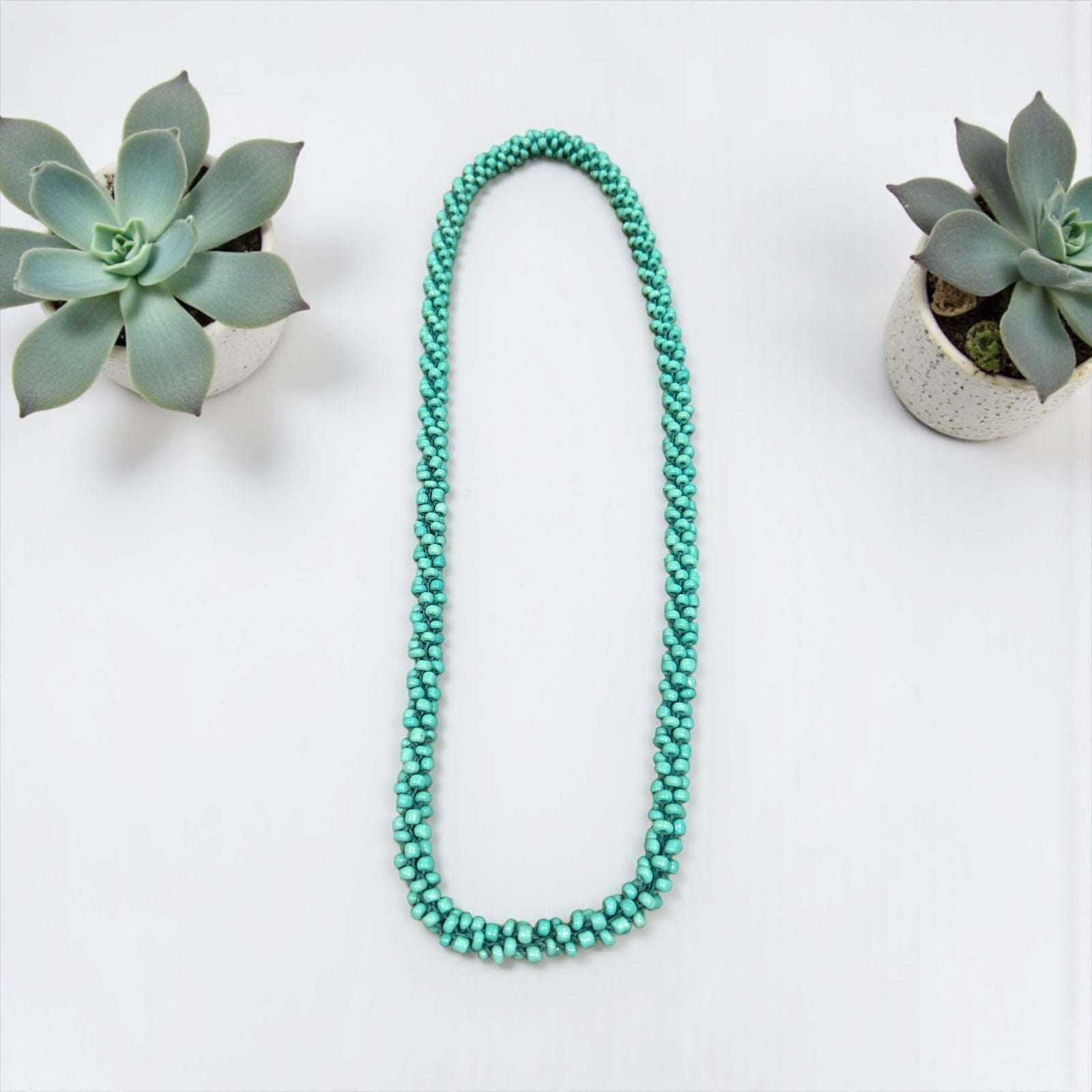 Handmade blue necklace