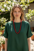 Handmade red necklace