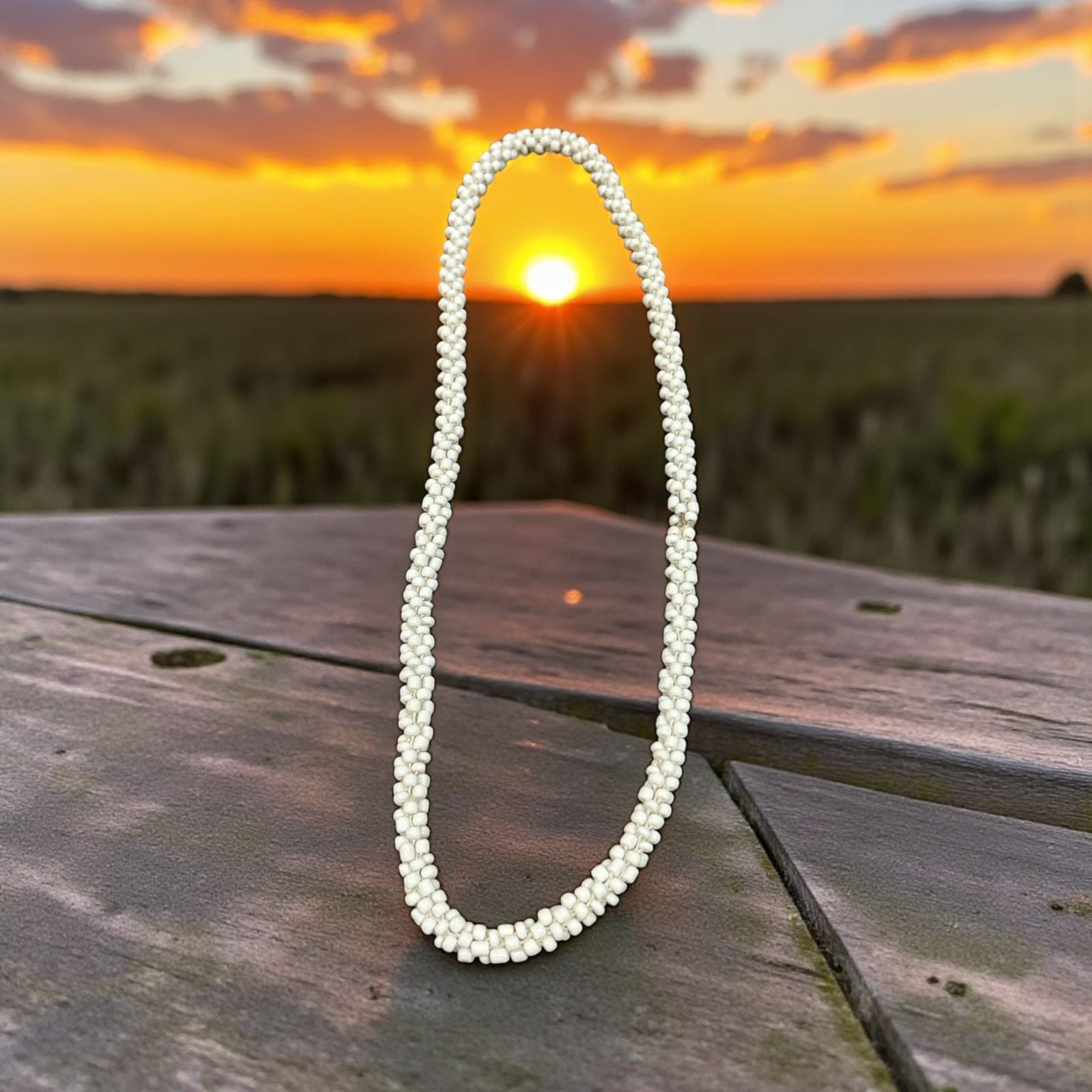 Handmade white necklace