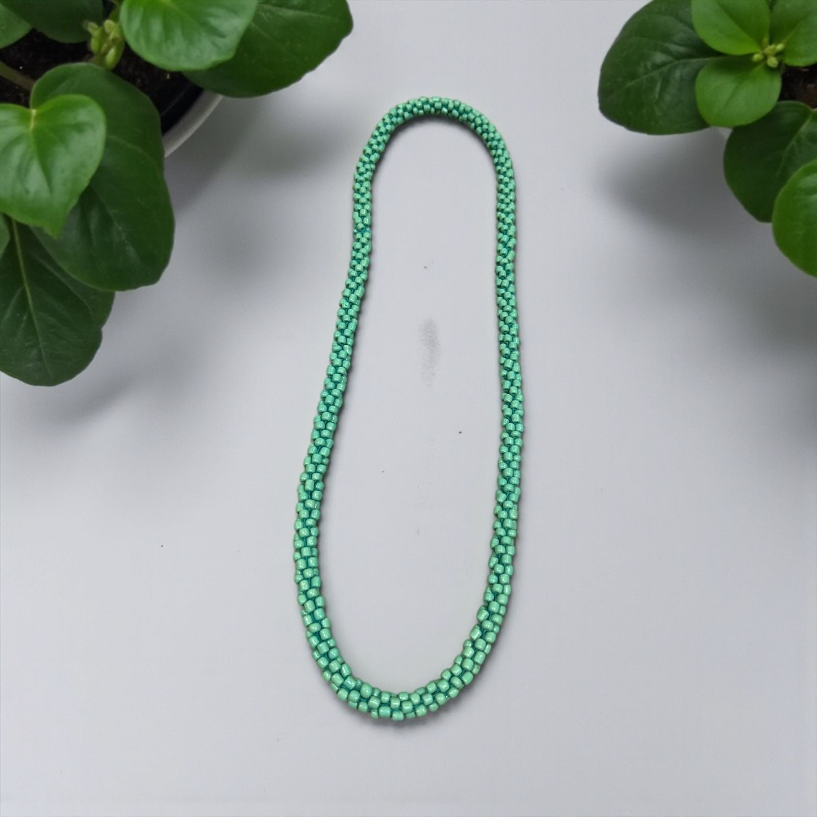 Handmade green necklace