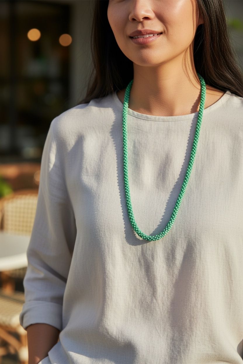 Handmade green necklace