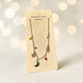 silver anklet with star and crescent charm