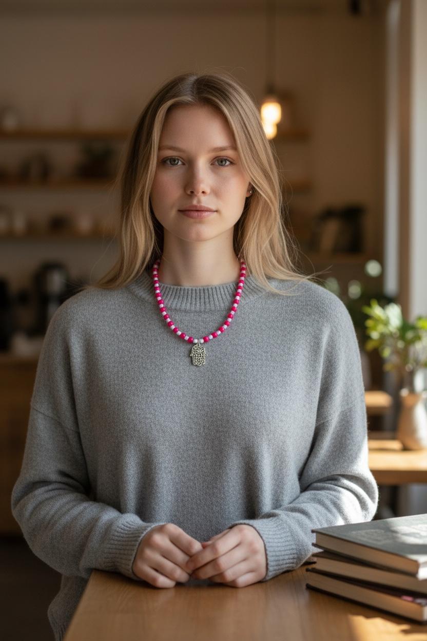hand necklace
