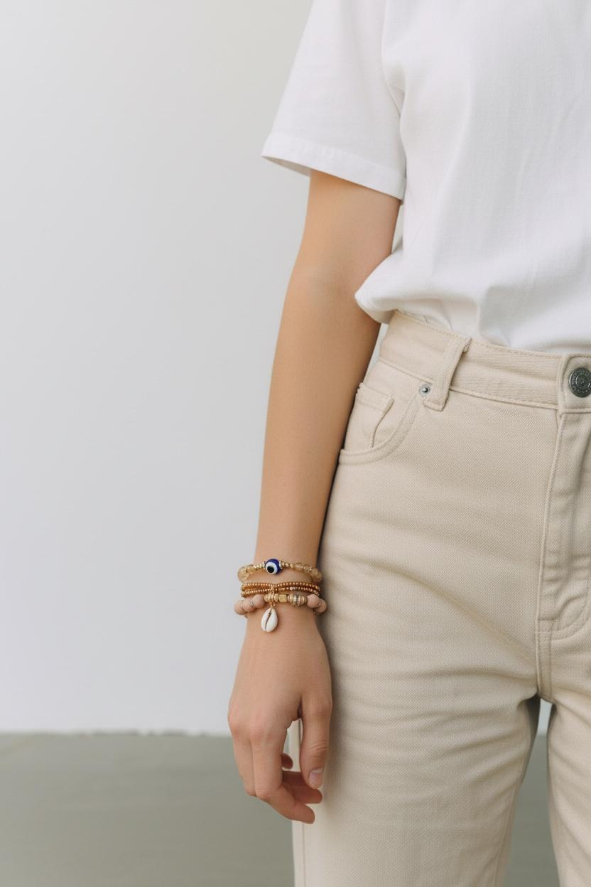 Set of brown bracelet