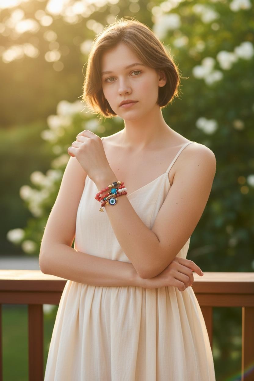 Set of beautiful bracelets