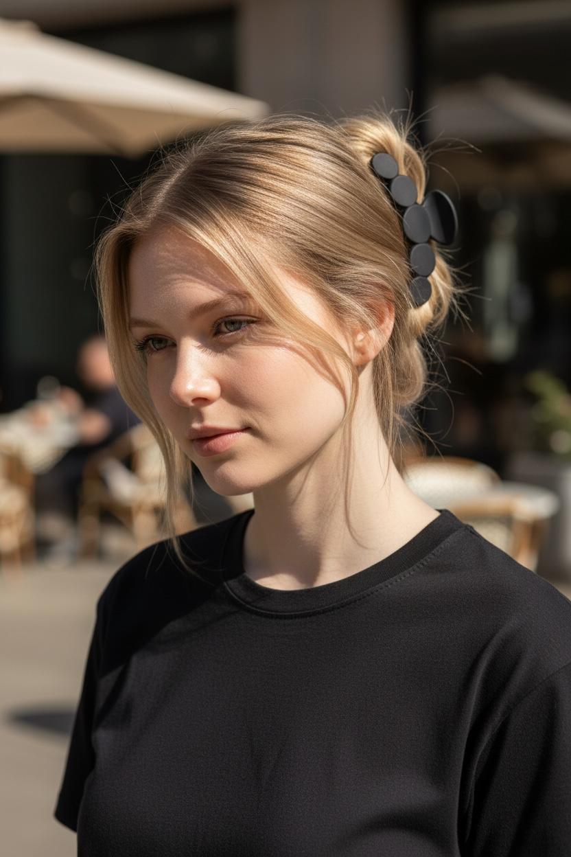 A Simple, wonderful Black Hair claw clip