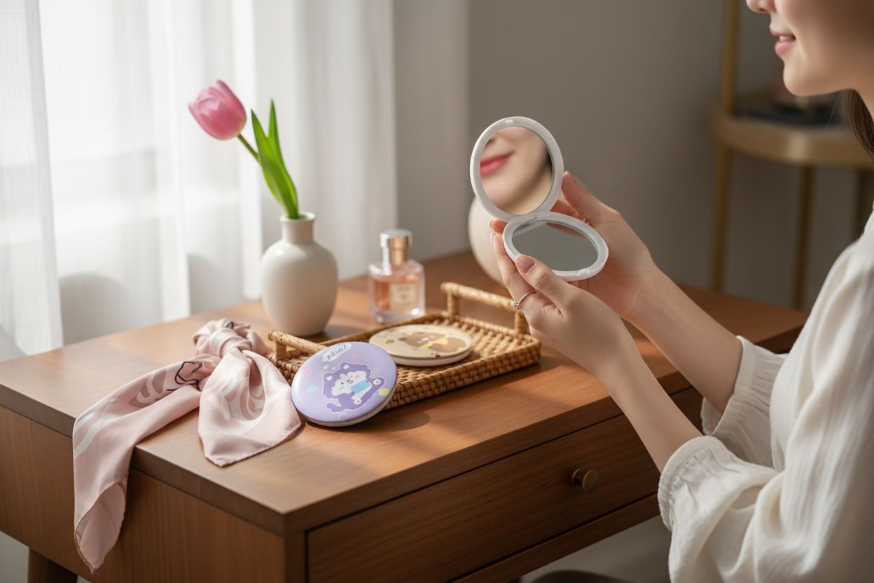 Simple folding mirror