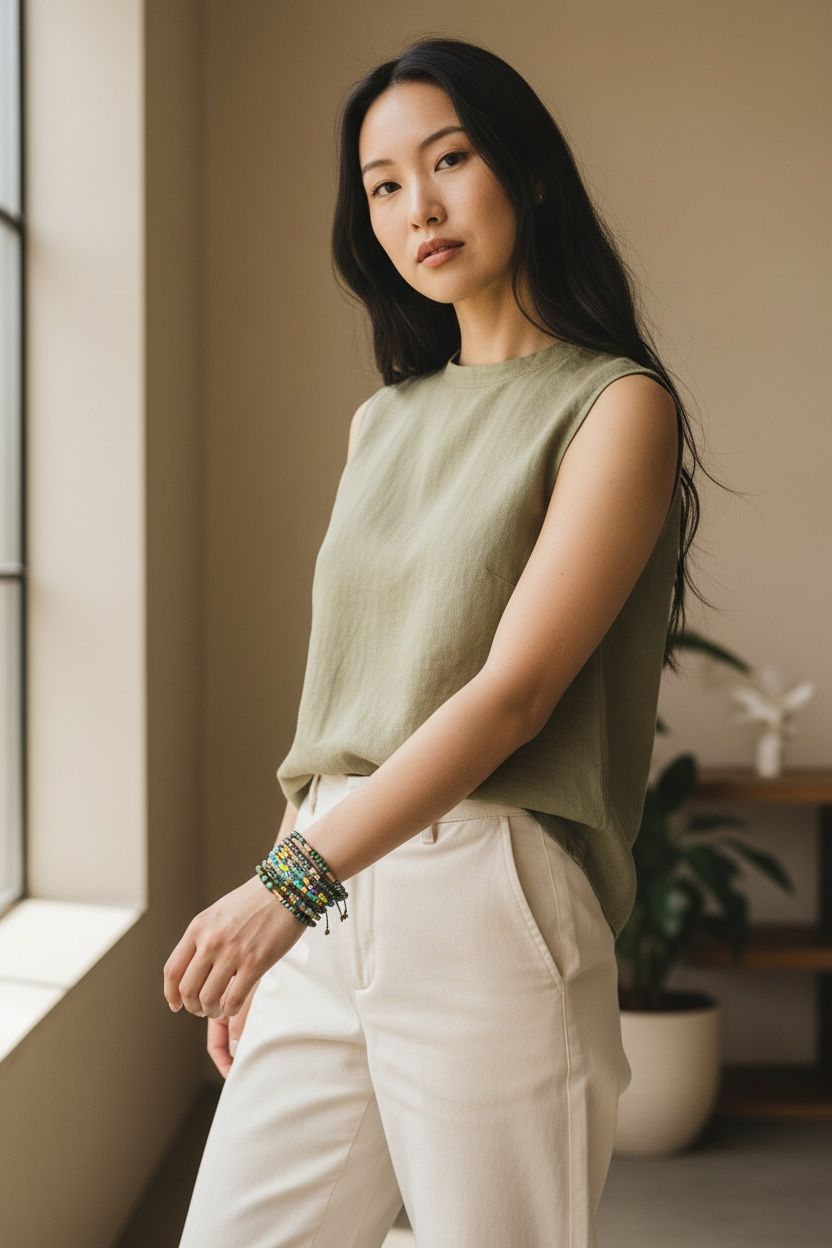 set of green bracelets