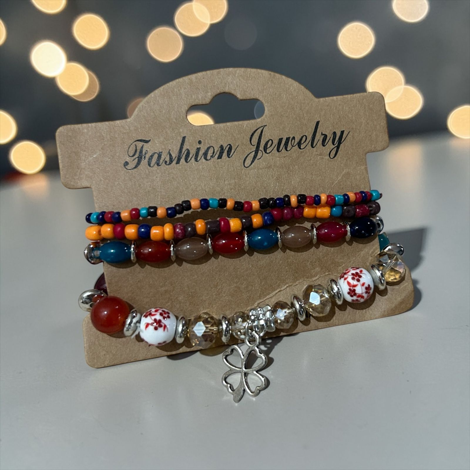 set of red bracelets