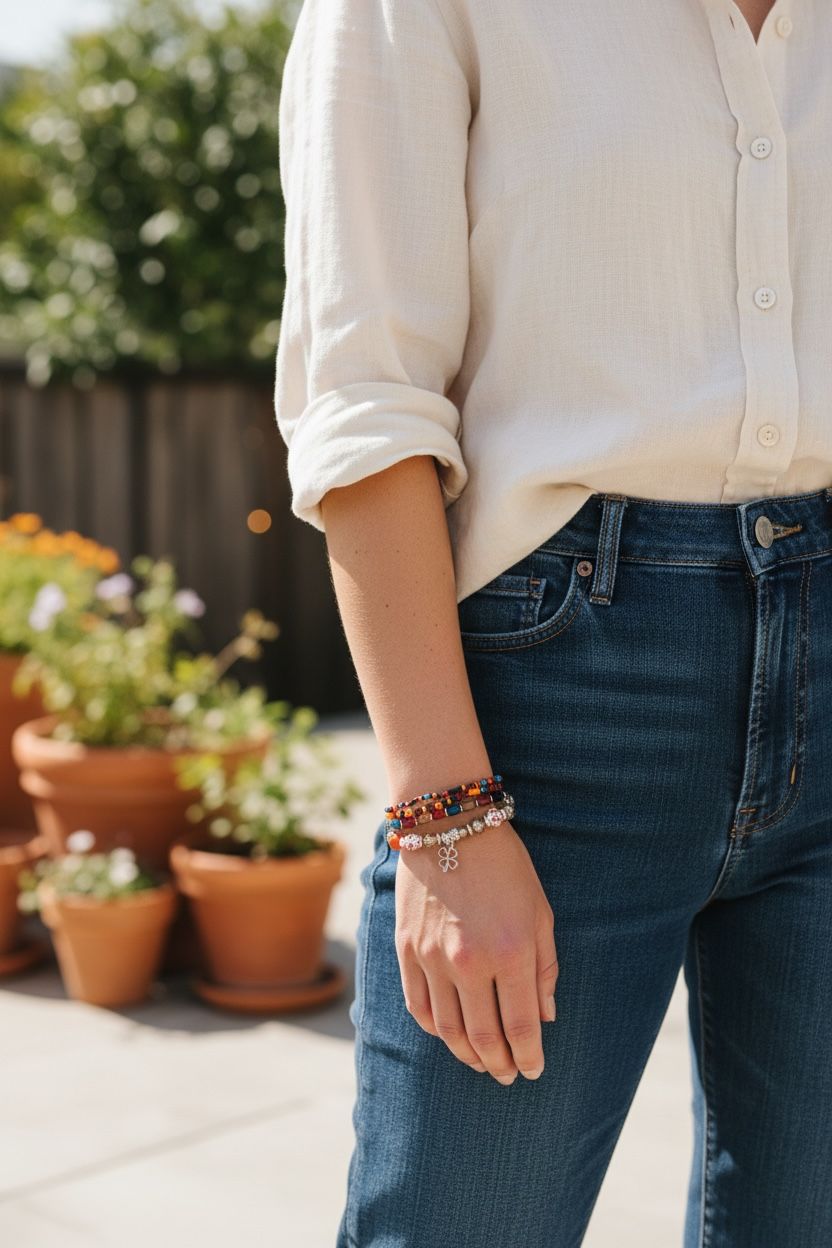 set of red bracelets