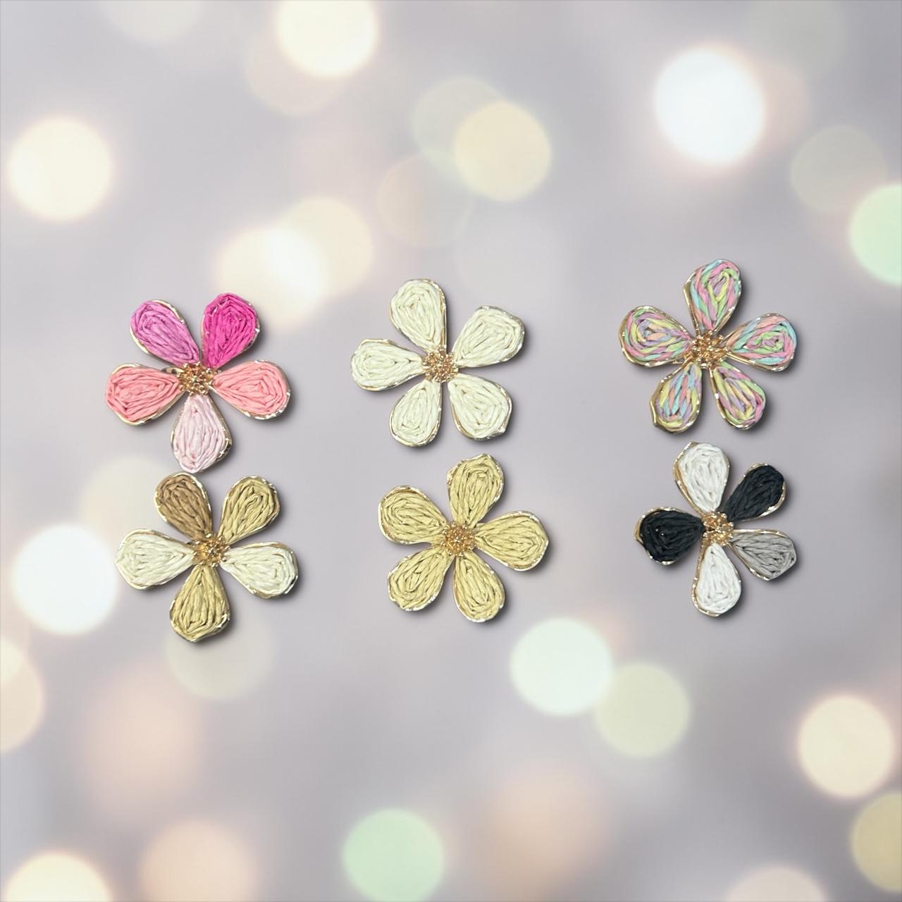 Stainless colorful flower rings all sizes