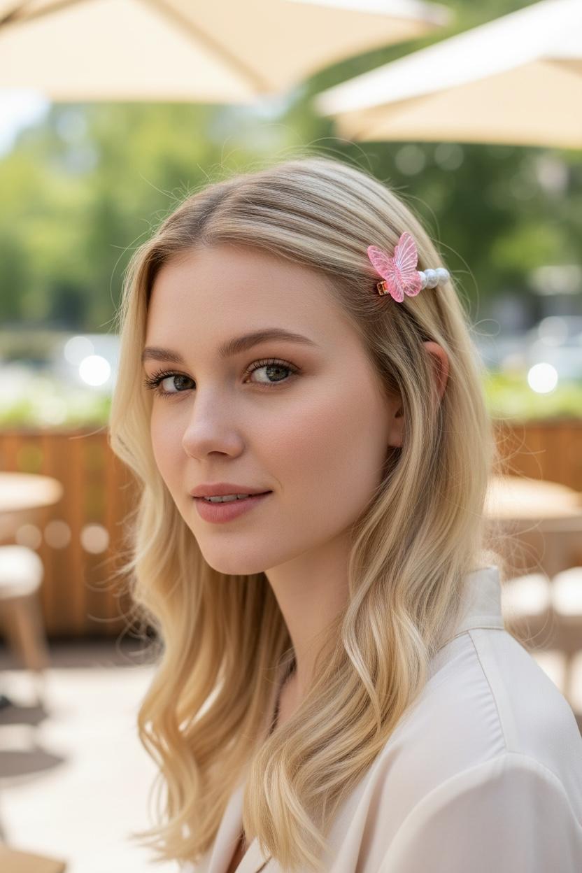 Butterfly hair clips