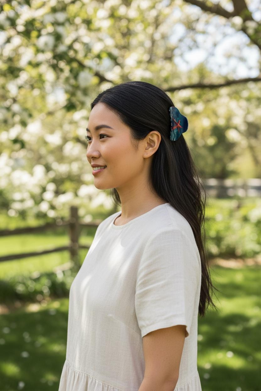 Elegant hair claw clip