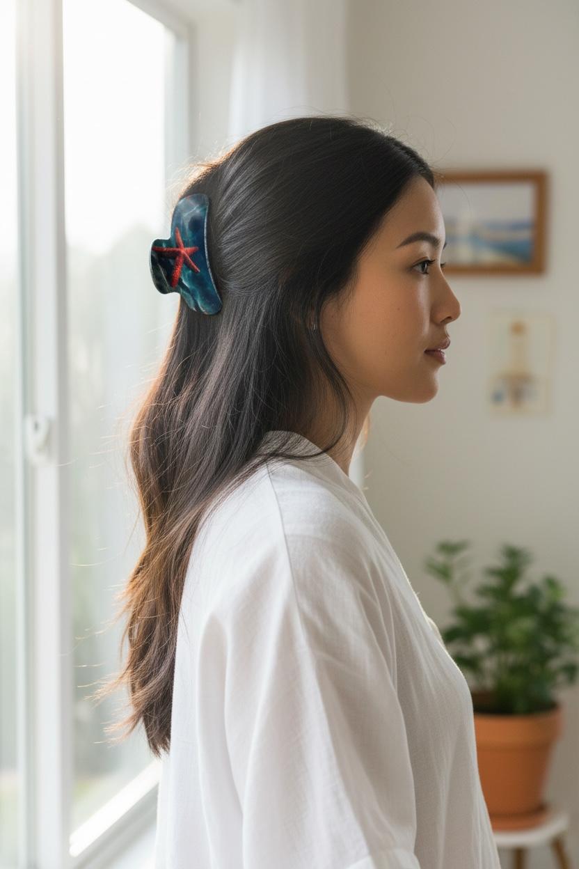 Elegant hair claw clip