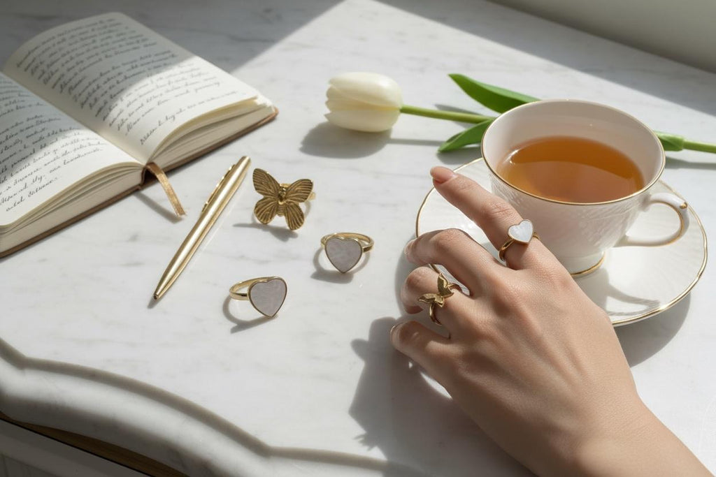 Elegant butterfly rings