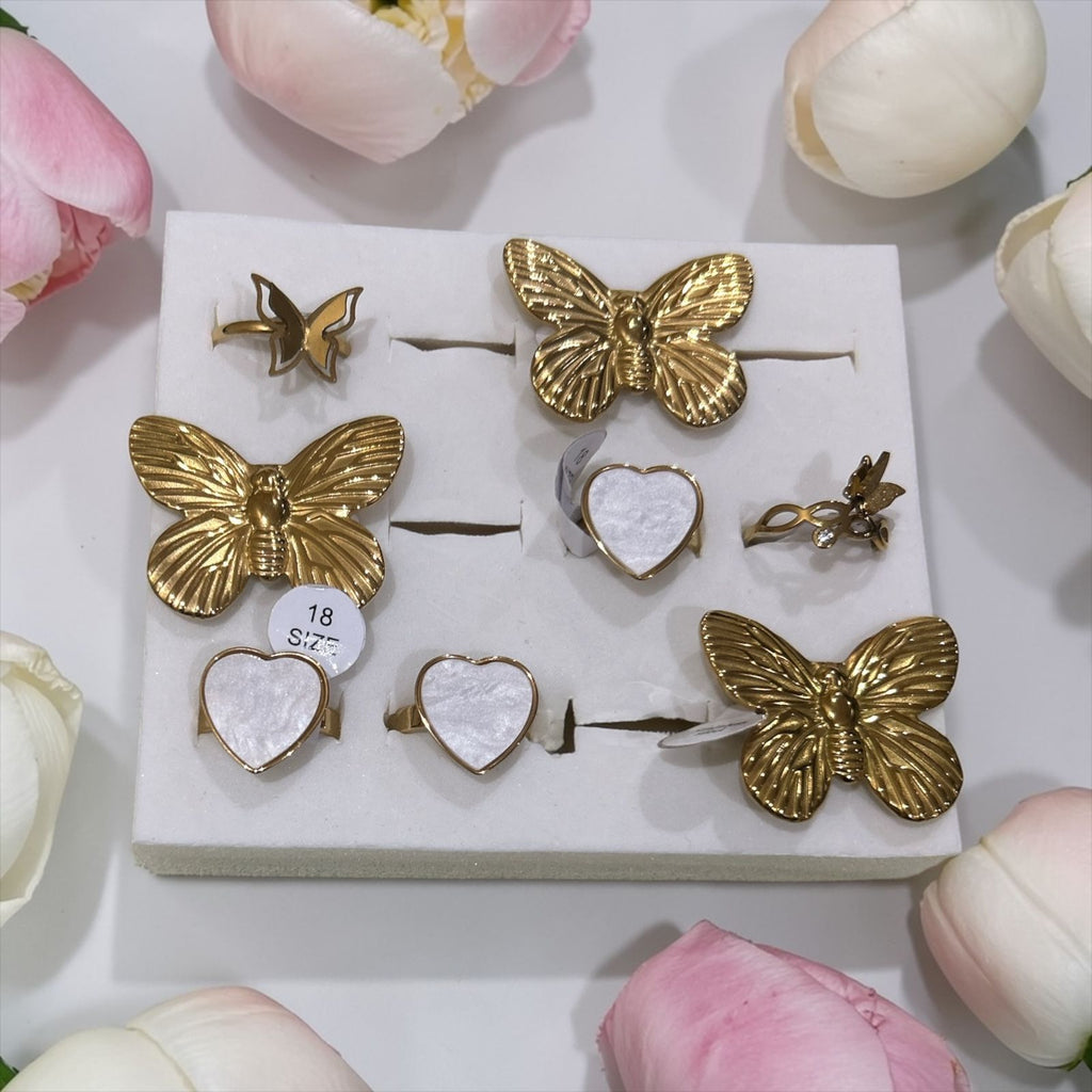 Elegant butterfly rings