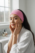 Sweat headband, non-slip stretchy washable wrap hair towel for face care