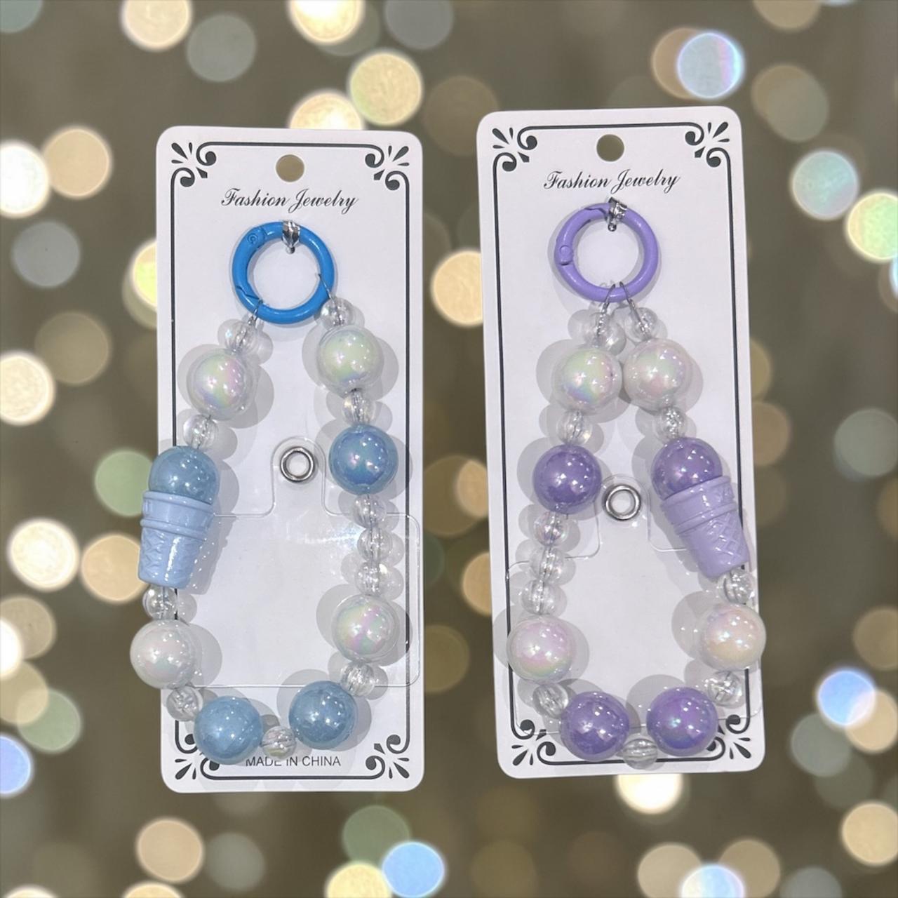 Sparkling phone chain Ice cream charms