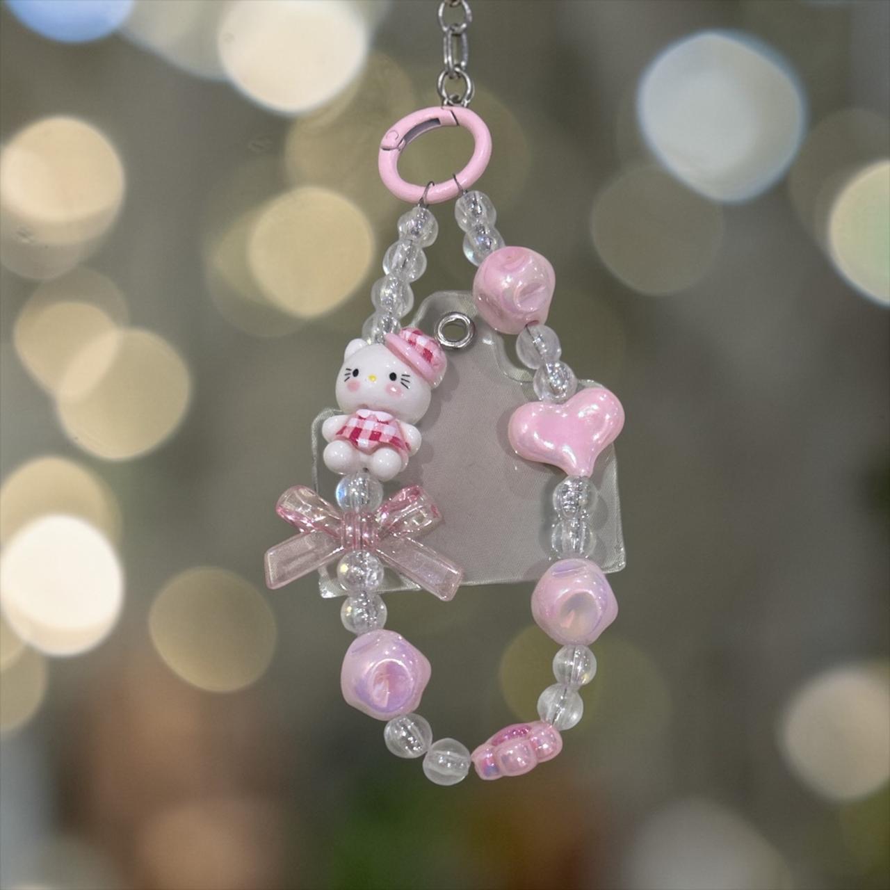 Sparkling phone chain Kitty charm