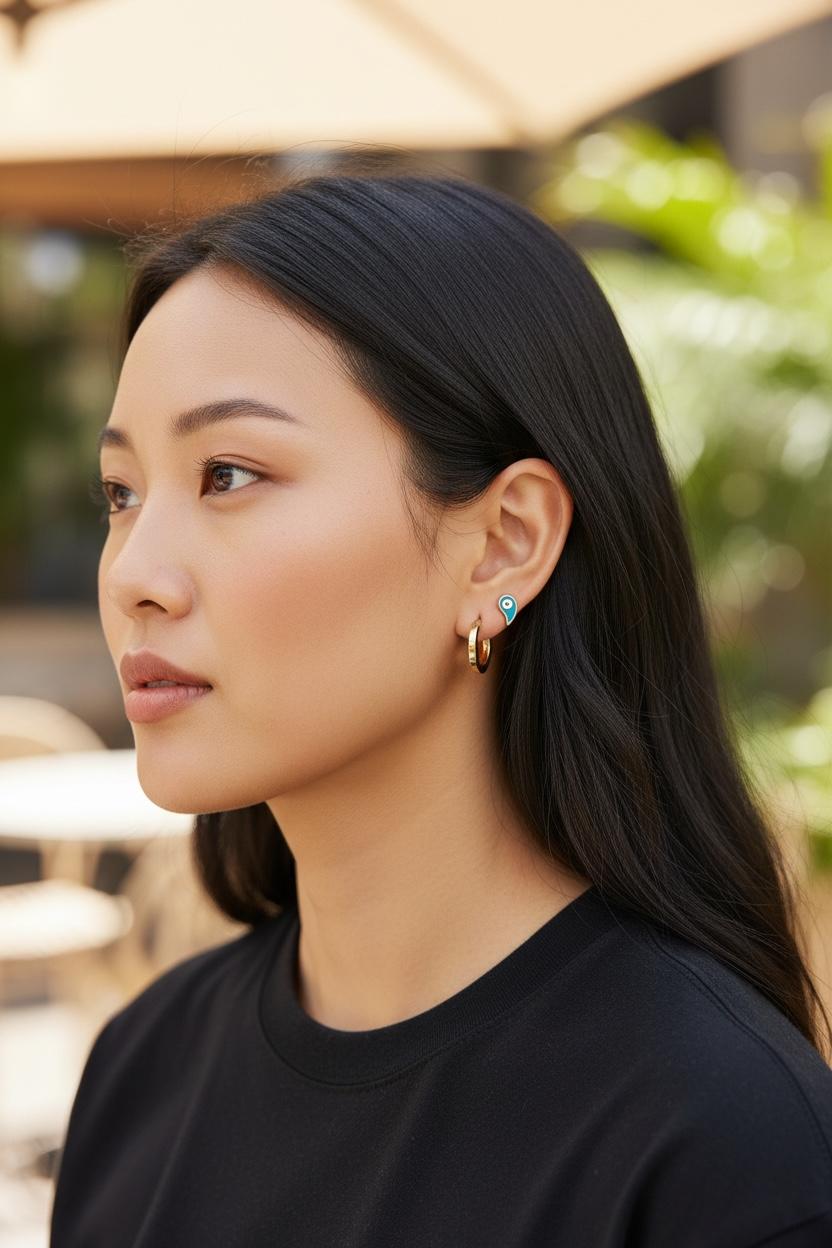 Elegant stainless-steel earrings