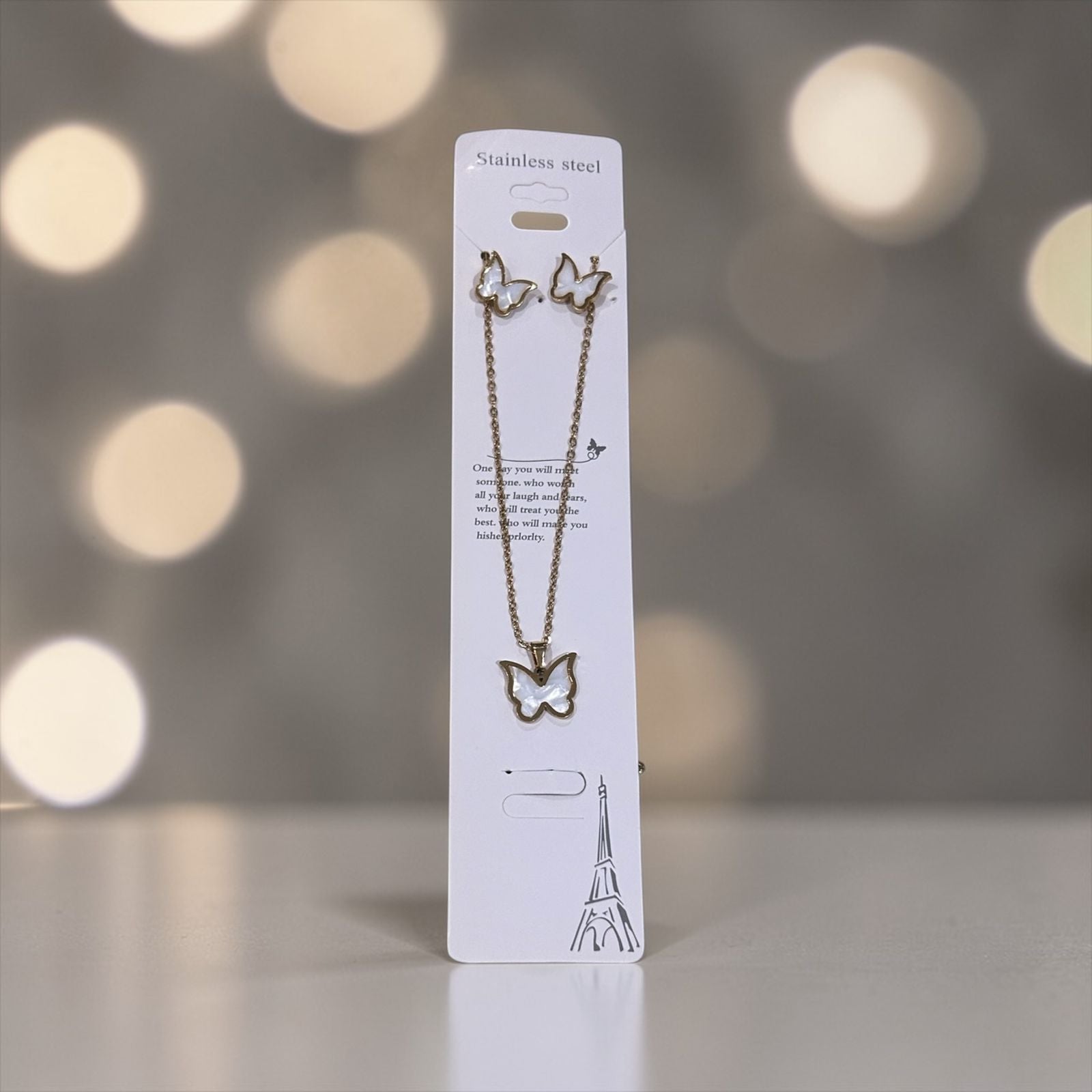 Set of butterfly necklace