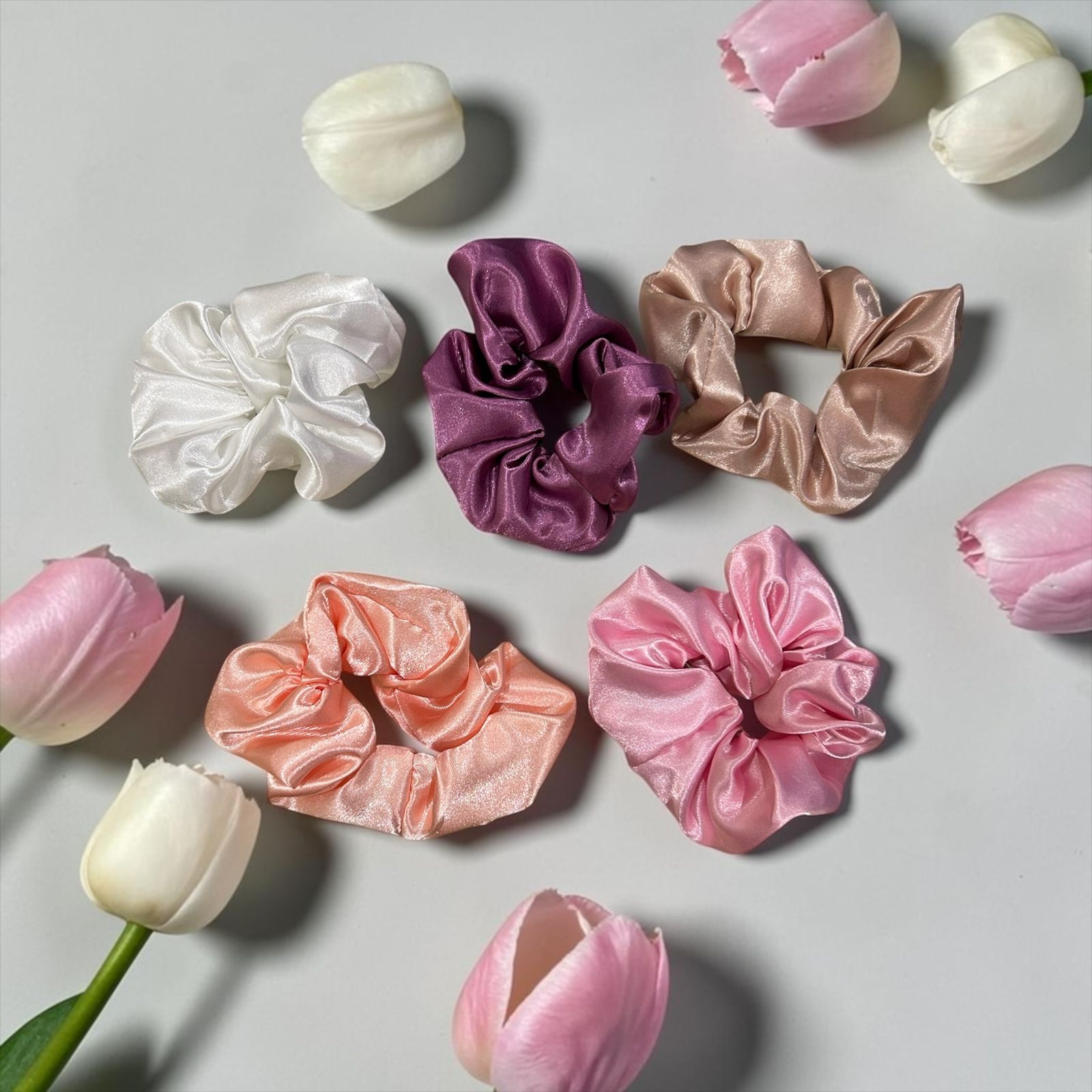 Colorful women's Satin Silk Velvet Elastic Hair Holder