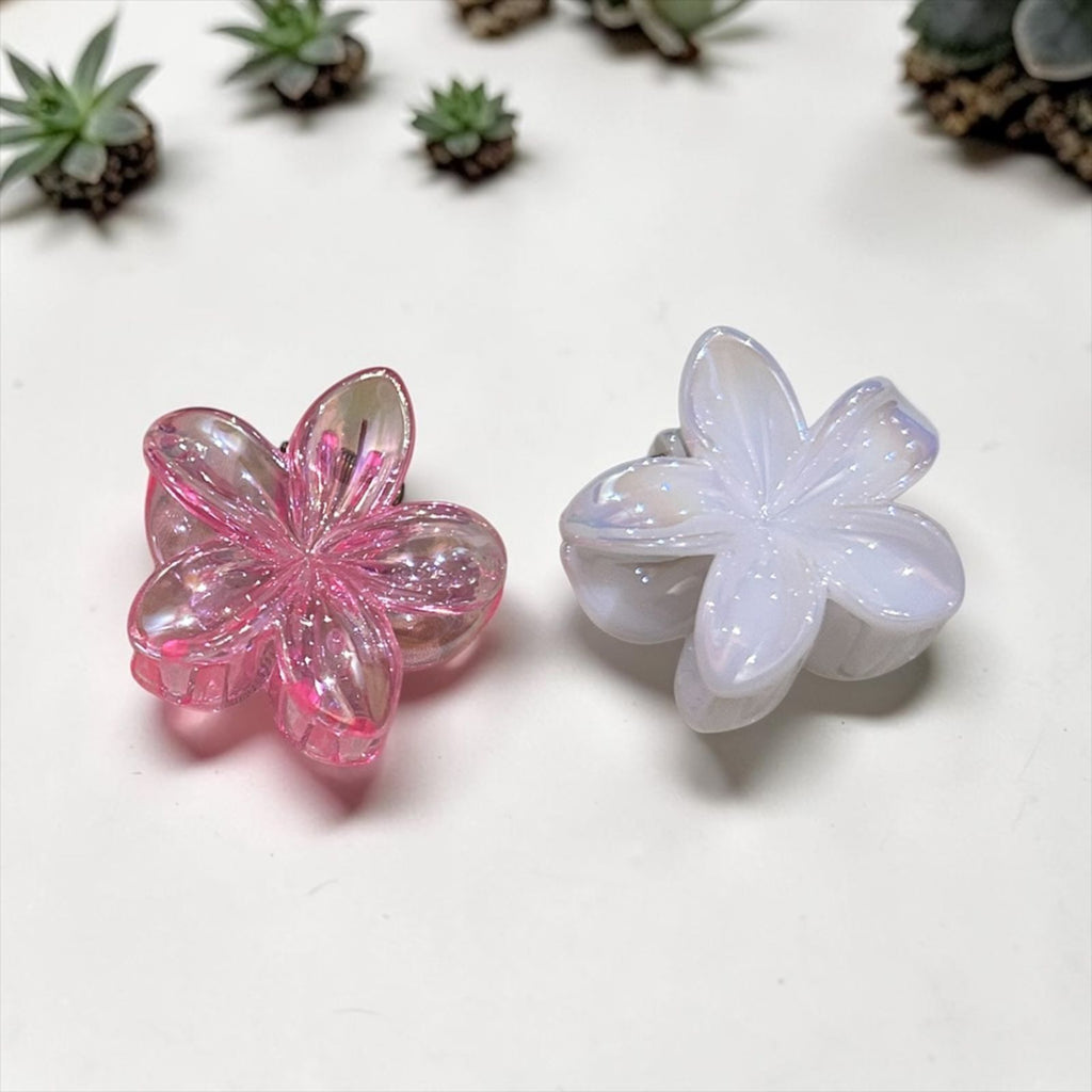 Set of Two Small Rose Jasmine Flower Hair Clip Claw