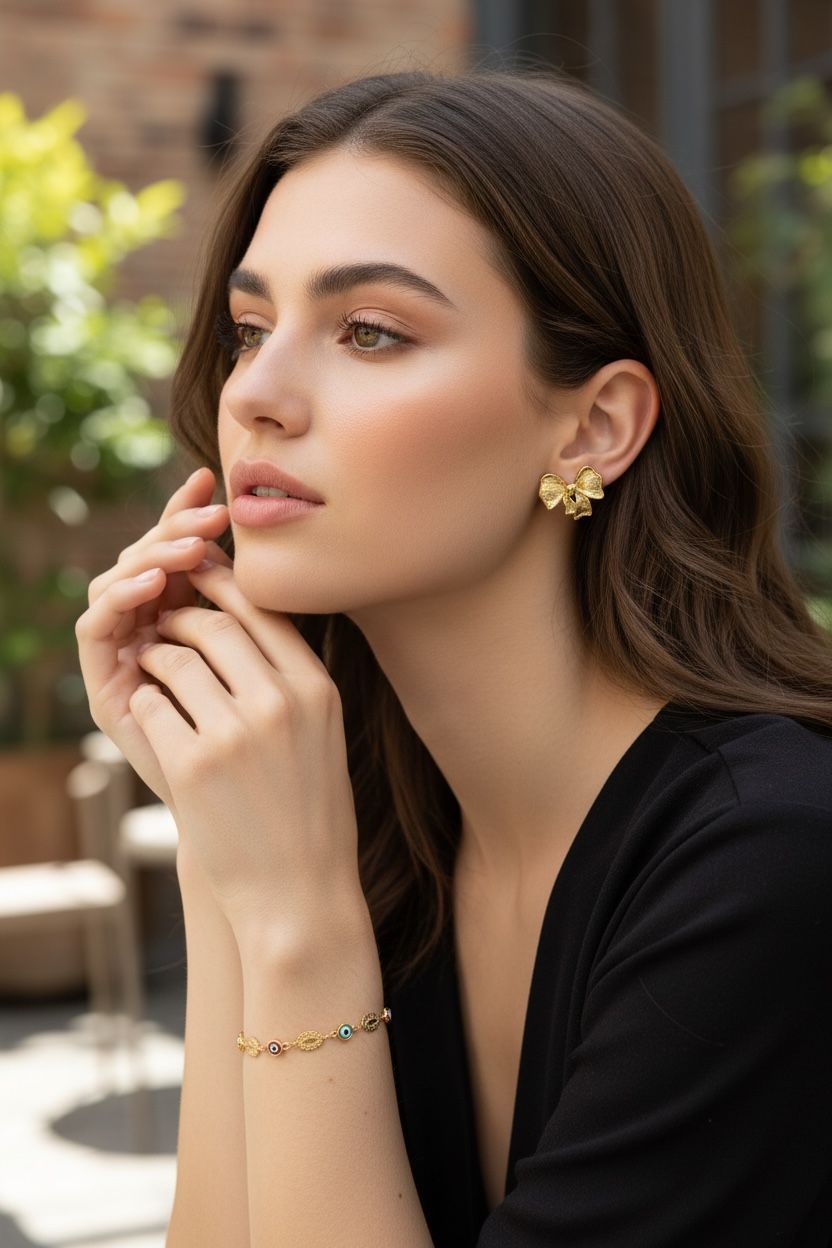 Elegant bow earrings