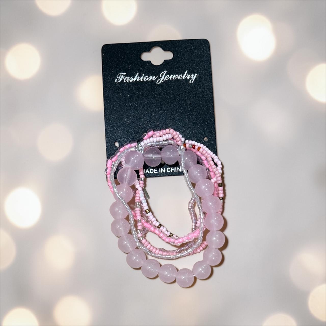 Set of pink bracelet