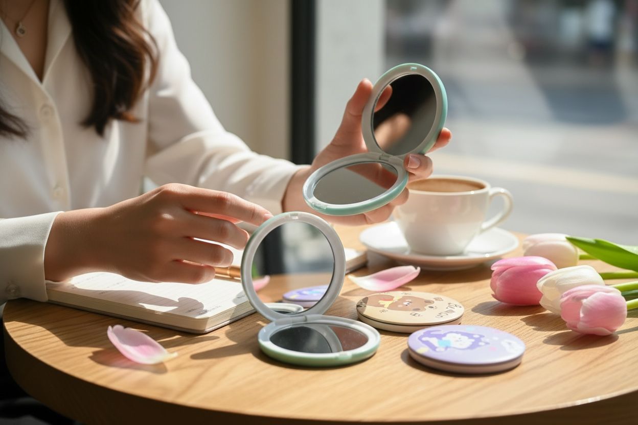 Simple folding mirror