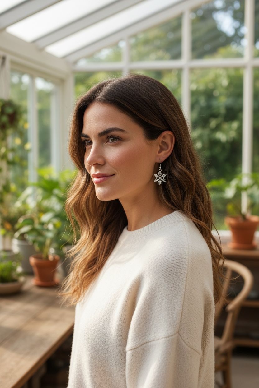 snowflake earring
