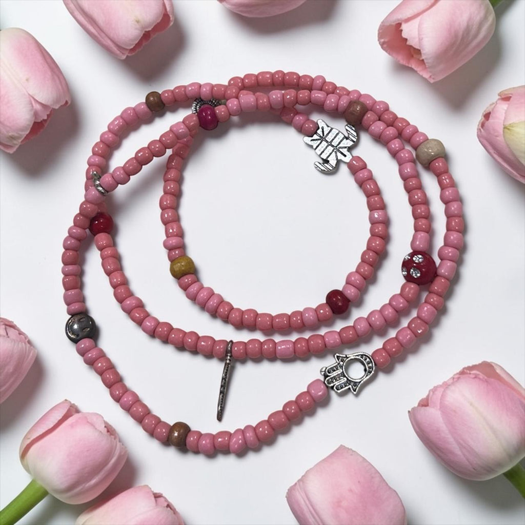 Pink handmade bracelet