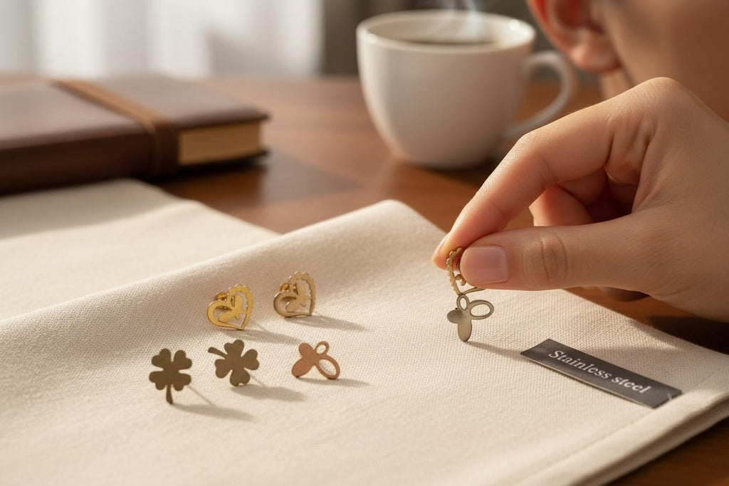 set of small earrings