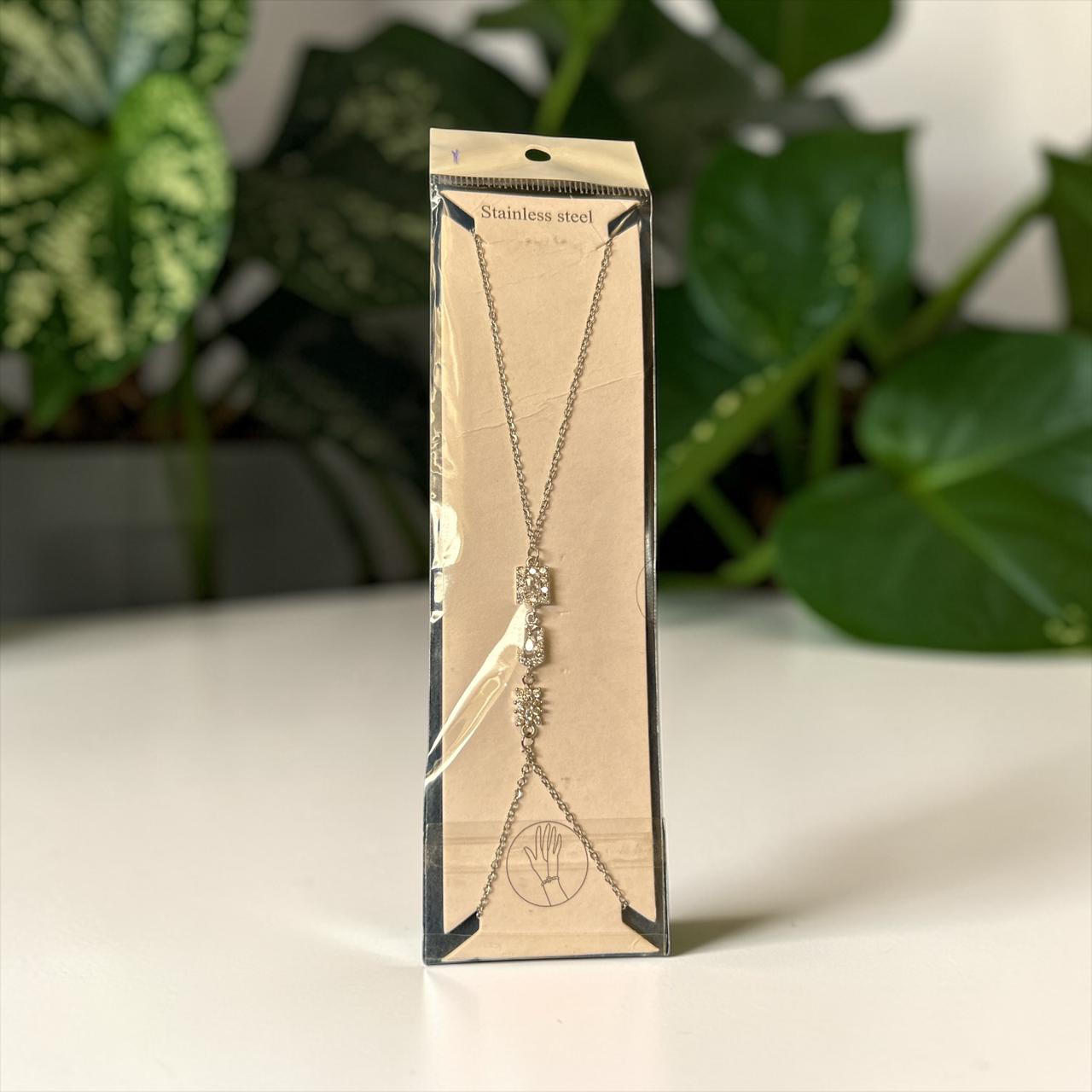 silver bracelet with ring