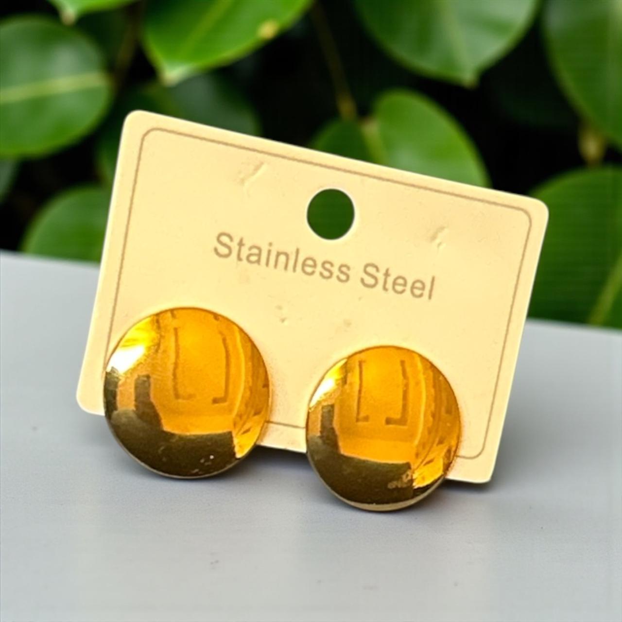 gold circle earing