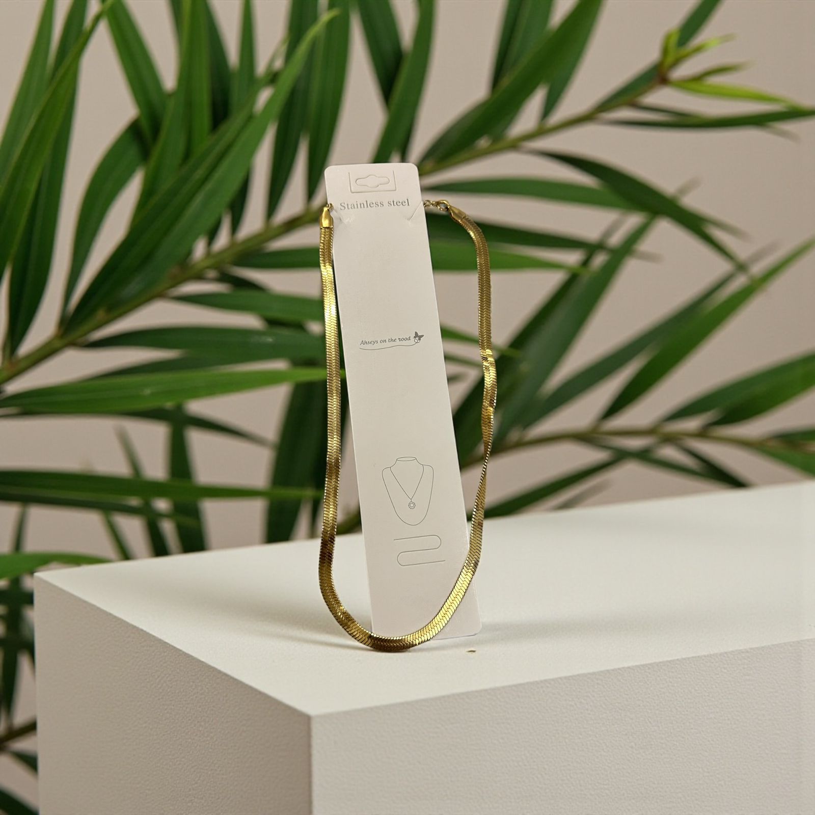 Elegant Snake bone chain necklace