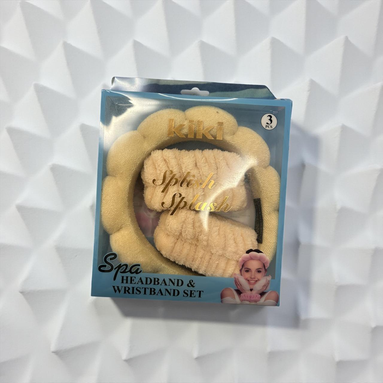 KIKI headband and wristband set for facial cleansing and skincare