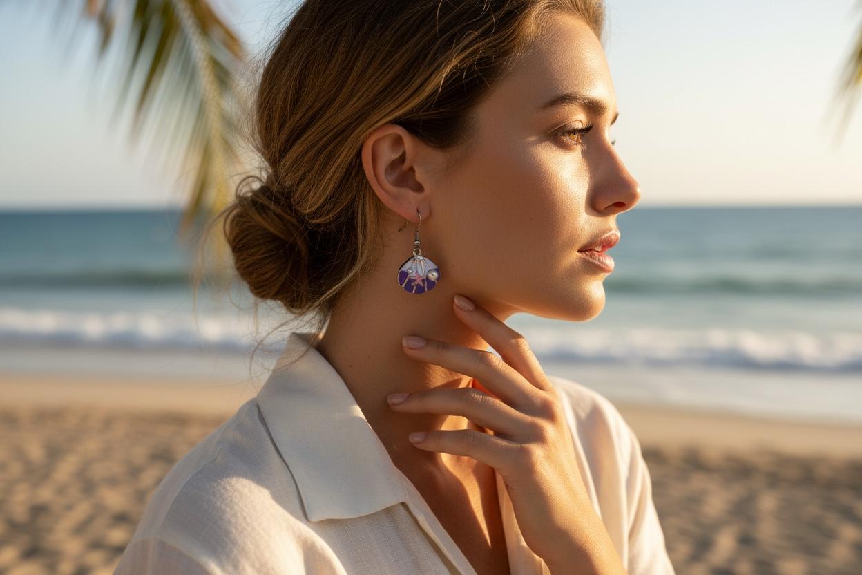 shell shaped earring